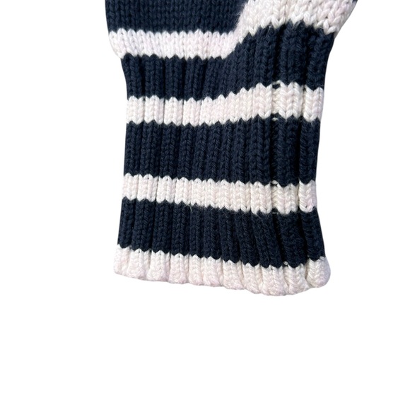 J. Crew Heritage Cotton Rollneck Sweater - Size Small - Navy Blue & White Stripe - Picture 6 of 13